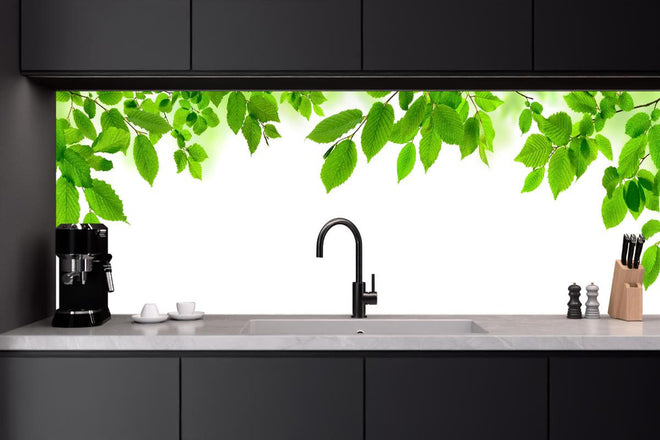 Küchenrückwand - Grüne Blätter