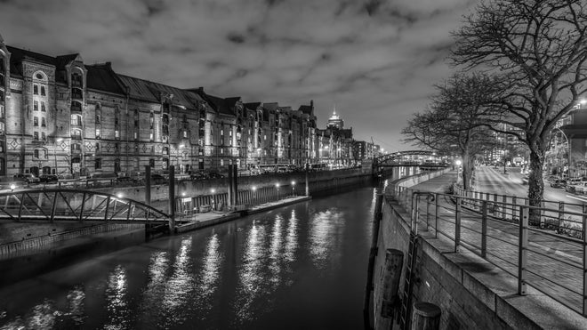 Küchenrückwand - Hamburg Nacht