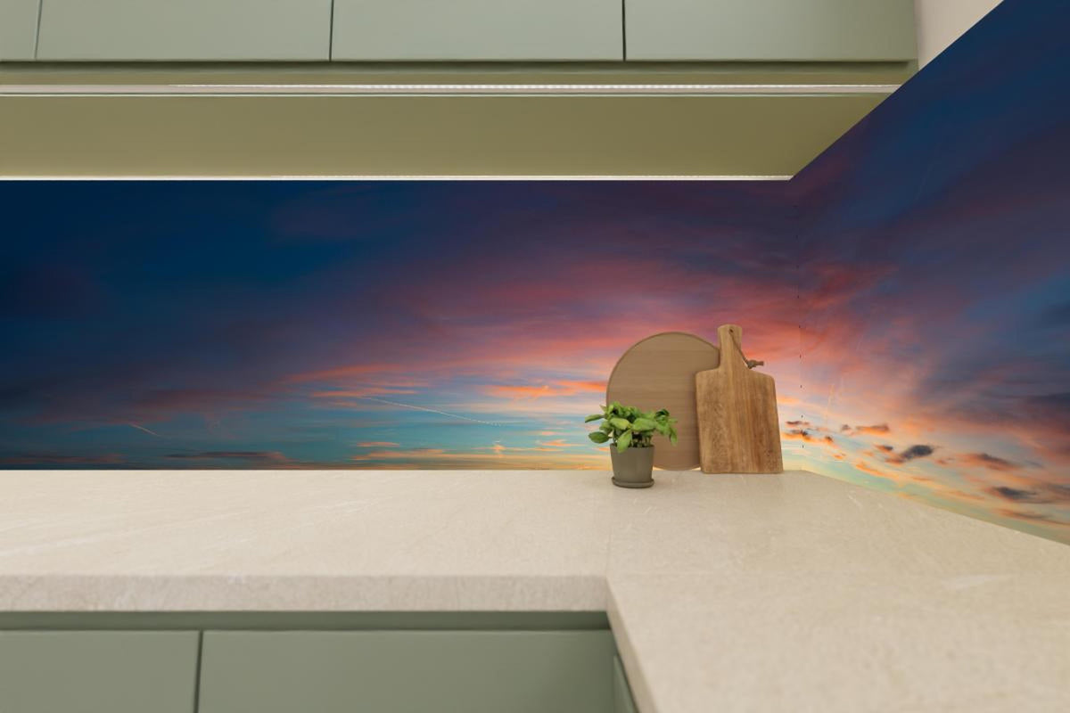 Küchenrückwand - Himmelspanorama bei Sonnenuntergang