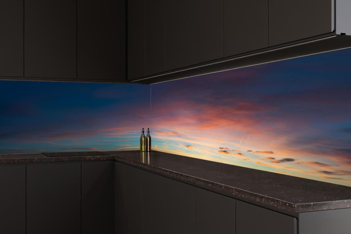 Küchenrückwand - Himmelspanorama bei Sonnenuntergang