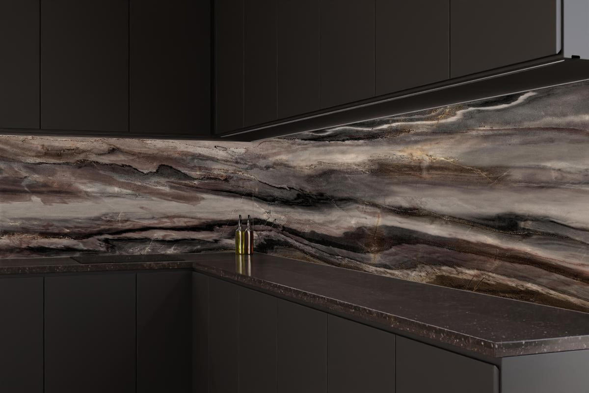 Küchenrückwand - Holz-Marmor Textur