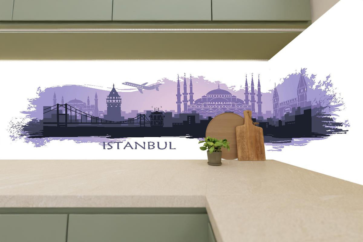 Küchenrückwand - Istanbul Stadtsilhouette bei Dämmerung