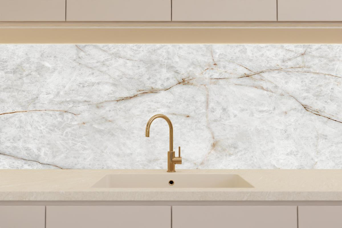 Küchenrückwand - Keramik Marble Gold
