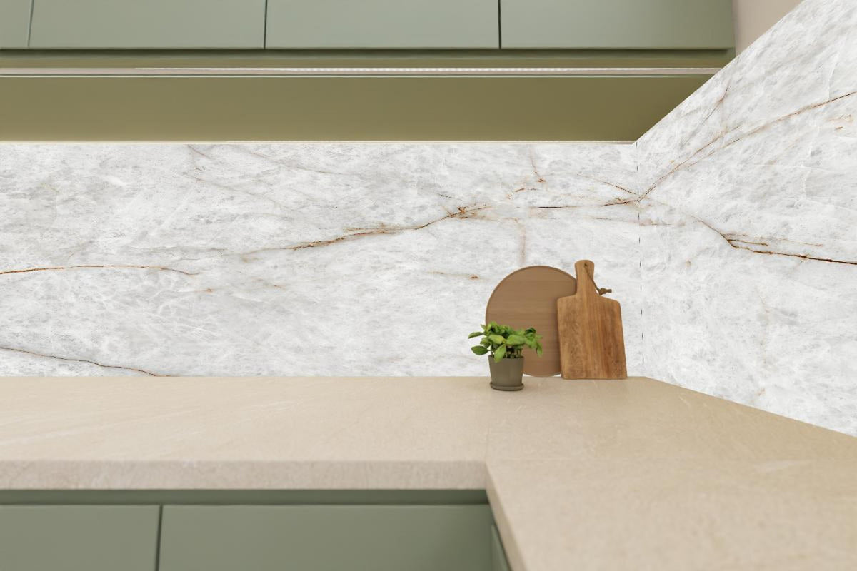 Küchenrückwand - Keramik Marble Gold