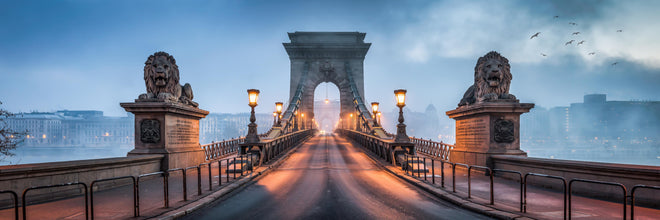 Küchenrückwand - Kettenbrücke Panorama in Budapest