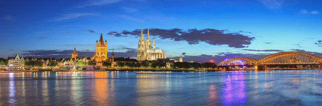 Küchenrückwand - Kölner Skyline - Nachts
