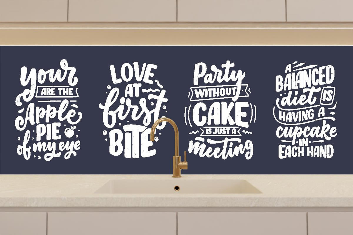 Küchenrückwand - Kreative Handlettering Spruchsammlung Kunst