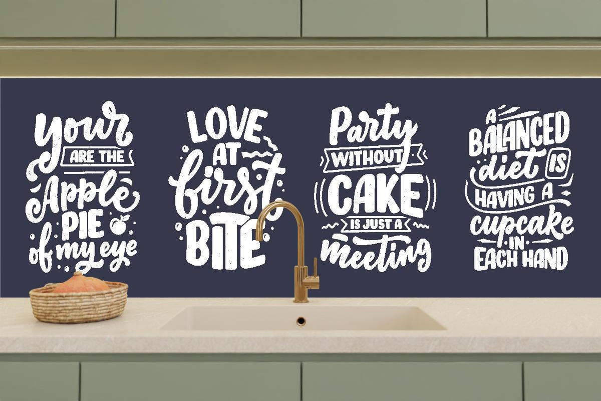 Küchenrückwand - Kreative Handlettering Spruchsammlung Kunst