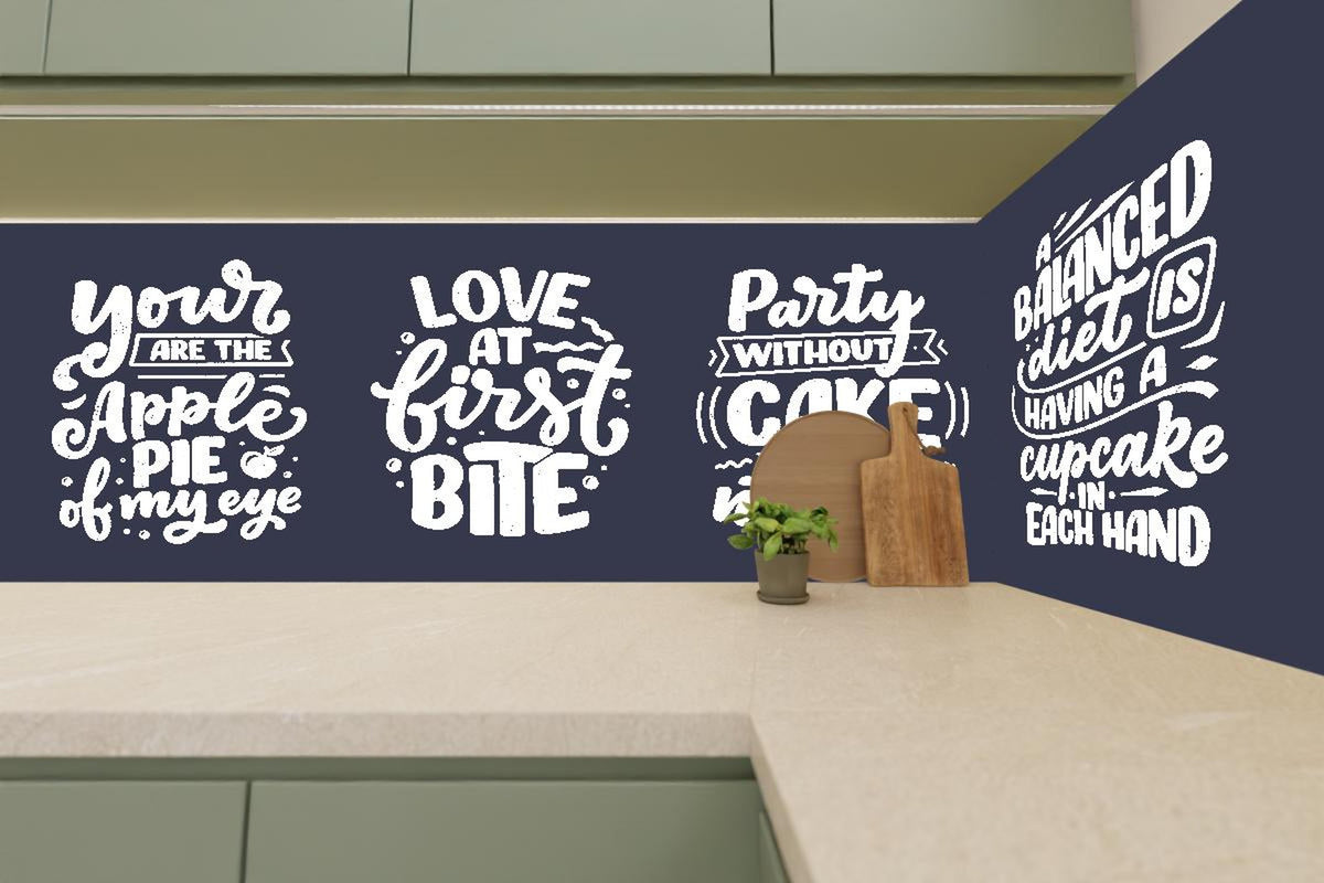 Küchenrückwand - Kreative Handlettering Spruchsammlung Kunst