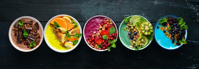 Küchenrückwand - Leckere Frucht-Joghurt-Bowls