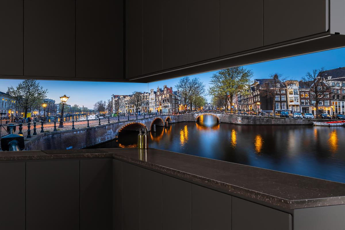 Küchenrückwand - Leidsegracht-Brücke - Amsterdam