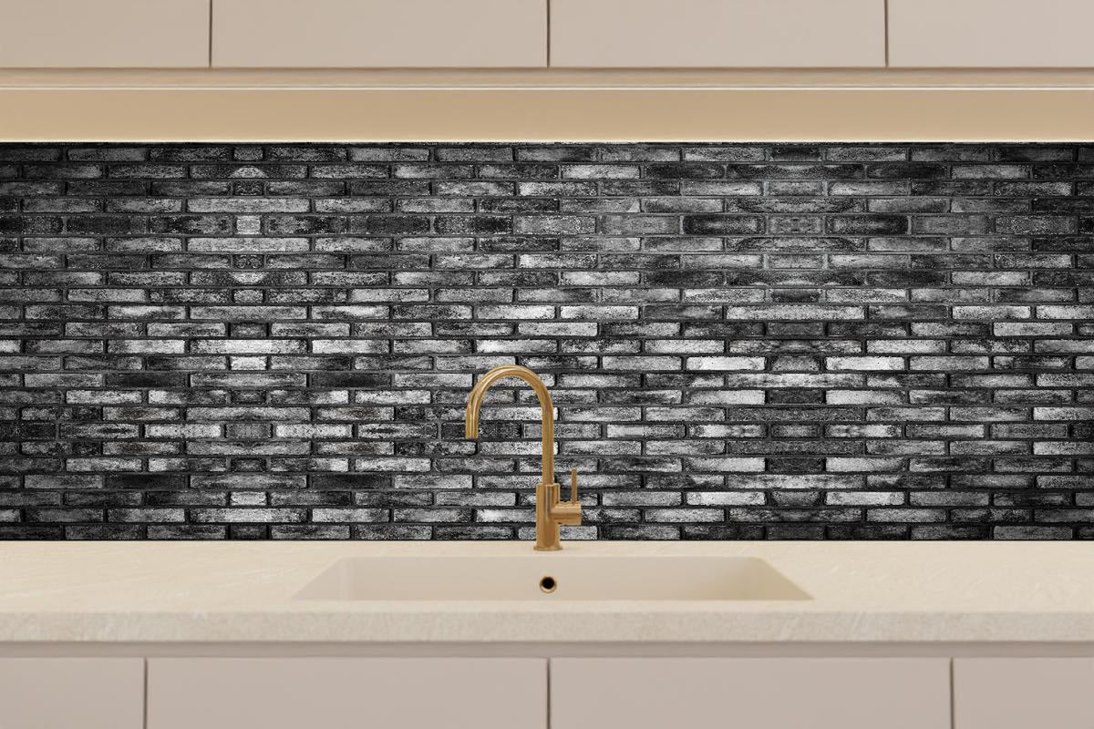 Küchenrückwand - Metallische Steinstruktur