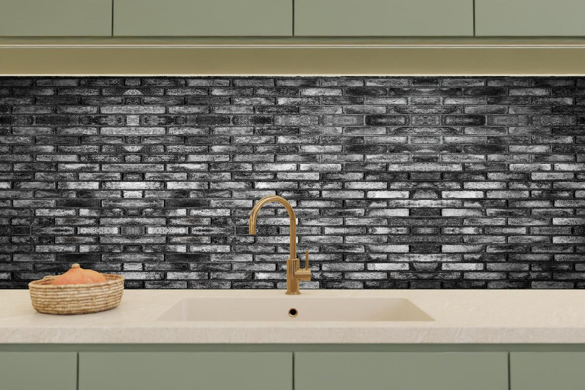 Küchenrückwand - Metallische Steinstruktur