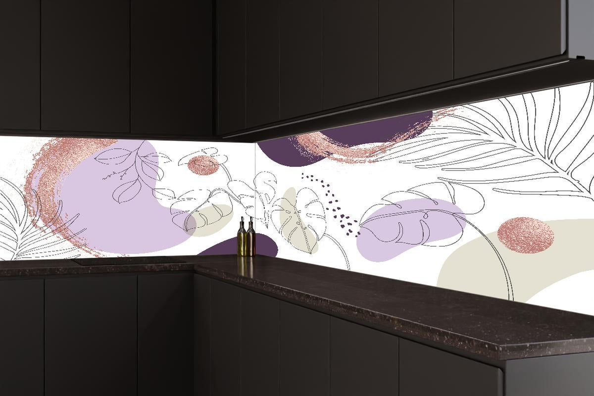 Küchenrückwand - Moderne Pastellfarben Illustration Kunstdruck