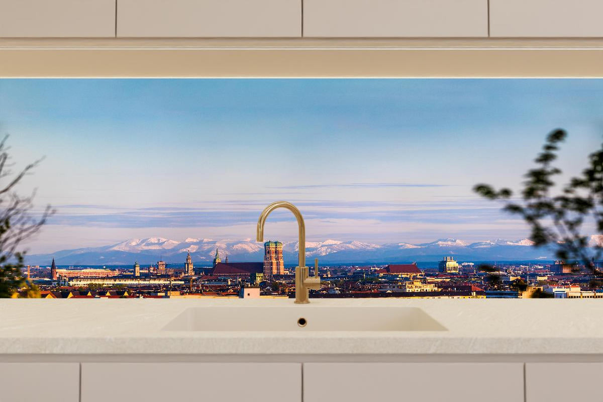 Küchenrückwand - München Alpen Panorama