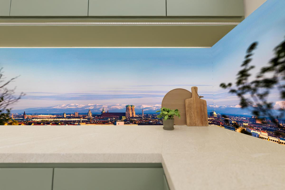 Küchenrückwand - München Alpen Panorama