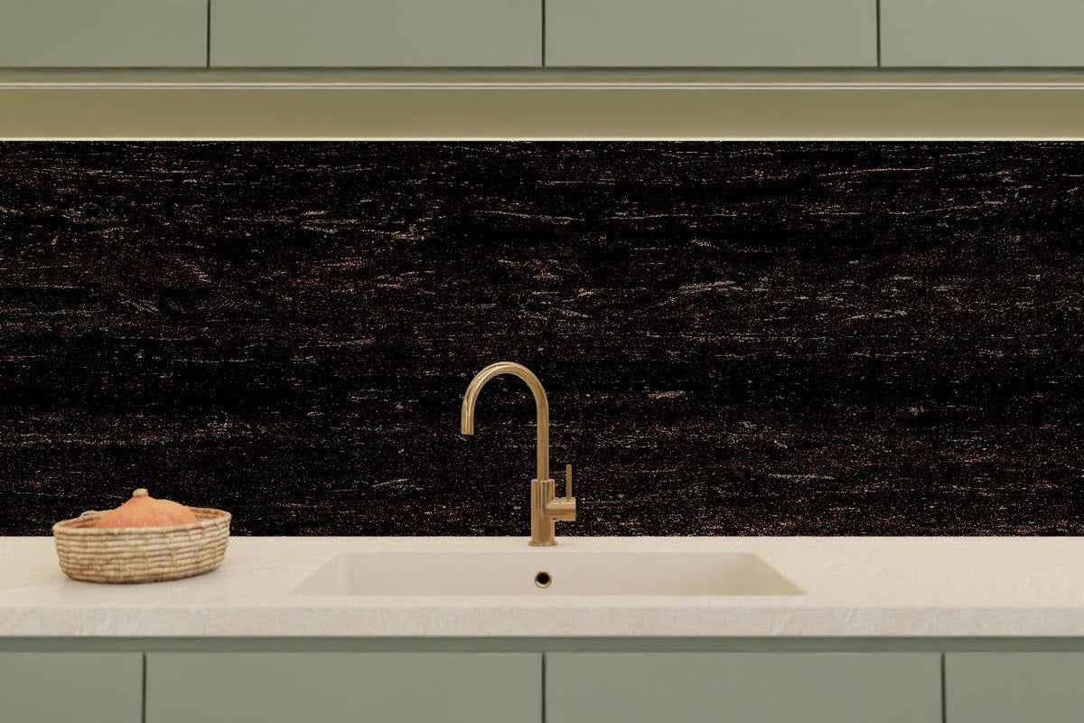 Küchenrückwand - Naturbelassene dunkelbraune Holzmaserung