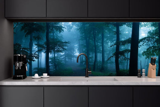Küchenrückwand - Nebliger Wald