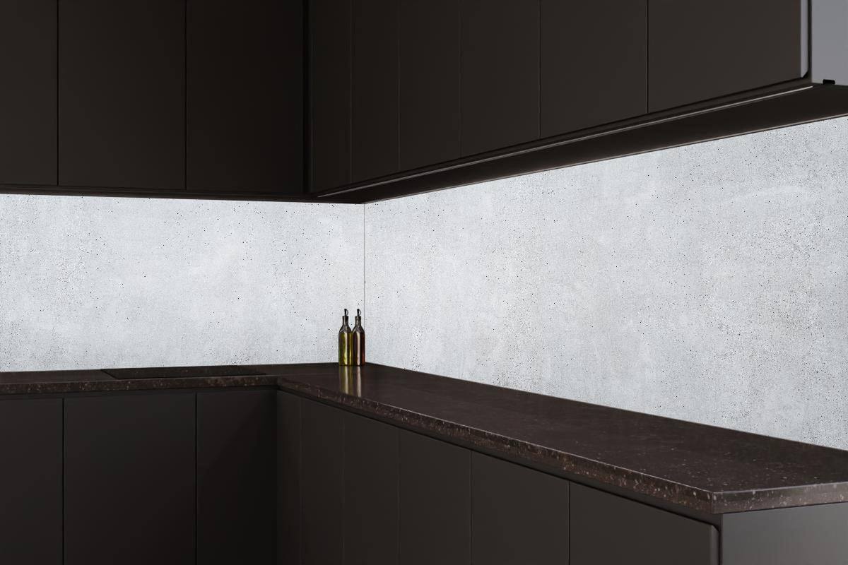 Küchenrückwand - Panorama einer glatten grauen Betonwand