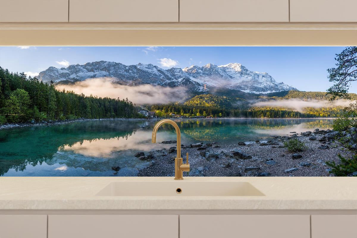 Küchenrückwand - Panoramablick auf die Zugspitze
