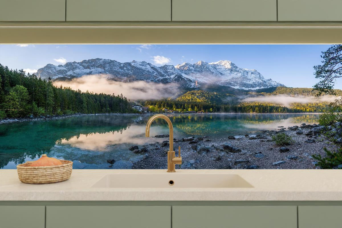 Küchenrückwand - Panoramablick auf die Zugspitze