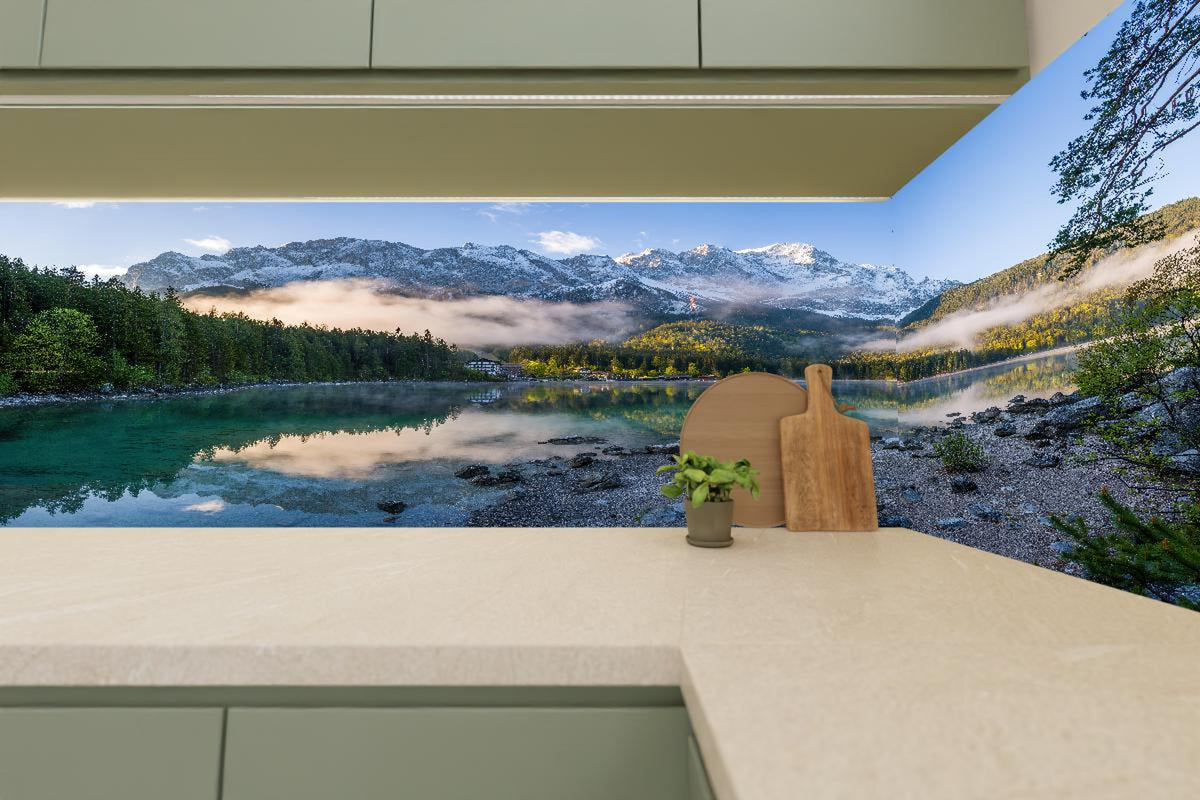 Küchenrückwand - Panoramablick auf die Zugspitze