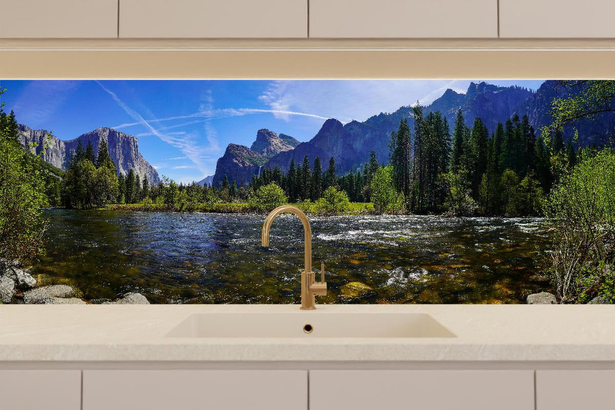 Küchenrückwand - Panoramablick im Yosemite-Nationalpark