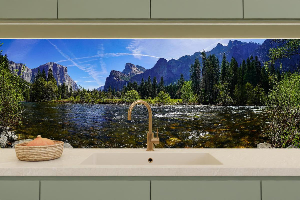 Küchenrückwand - Panoramablick im Yosemite-Nationalpark