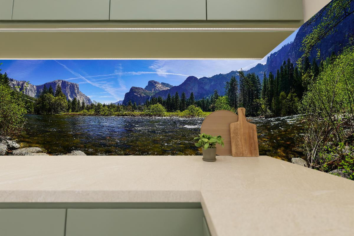 Küchenrückwand - Panoramablick im Yosemite-Nationalpark