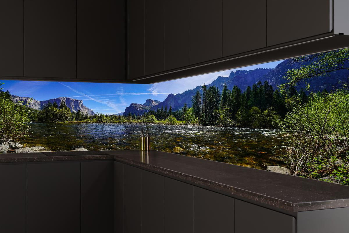 Küchenrückwand - Panoramablick im Yosemite-Nationalpark