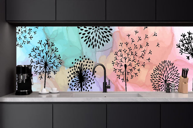Küchenrückwand - Pusteblume Aquarell
