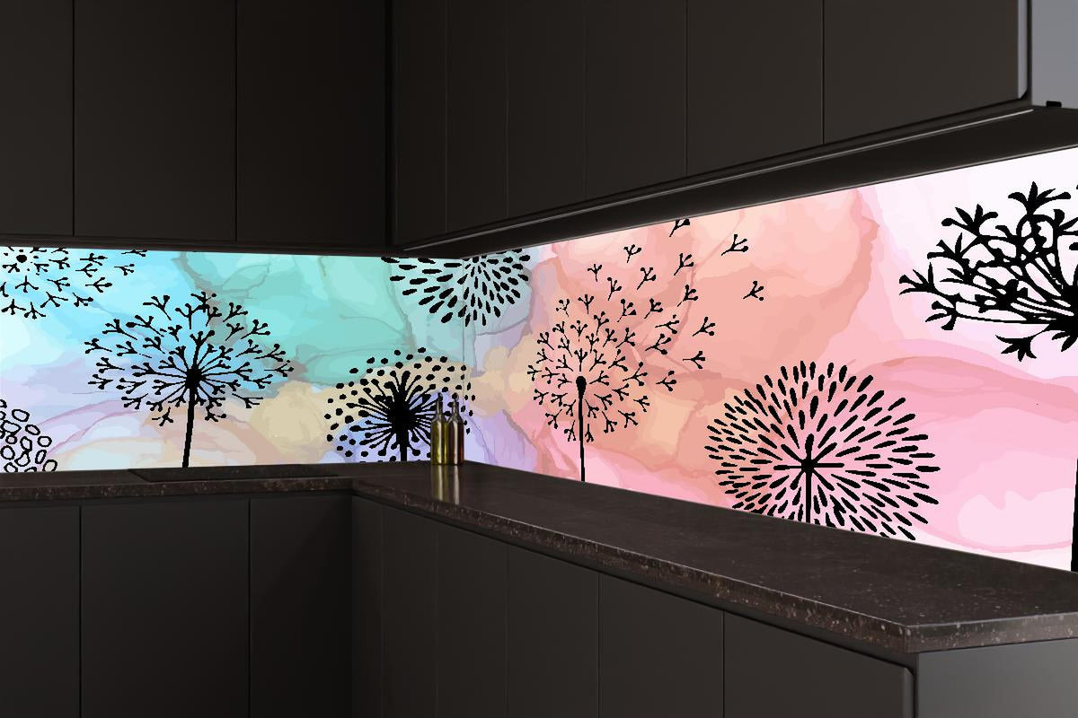 Küchenrückwand - Pusteblume Aquarell