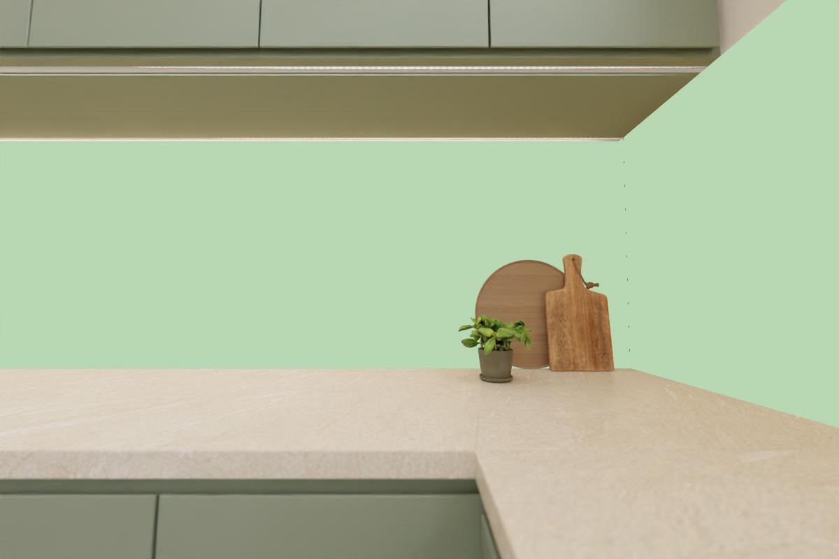 Küchenrückwand - RAL 6019 (pastellgrün)