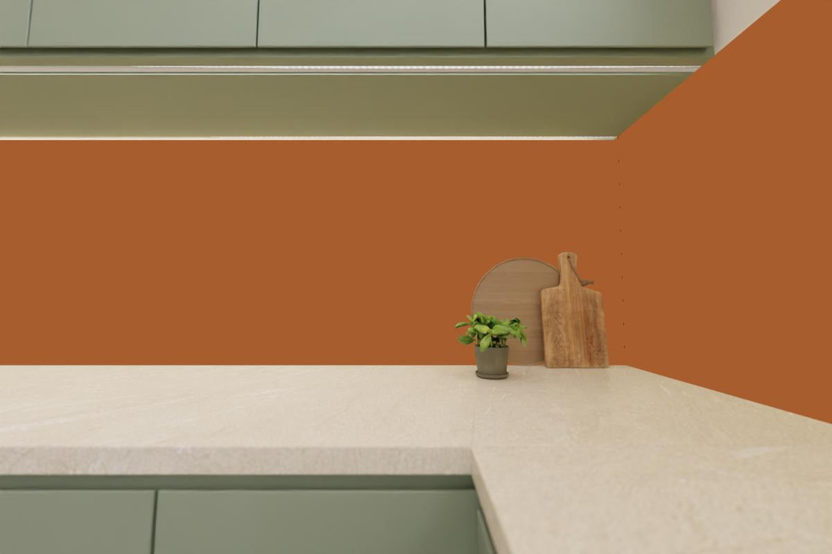 Küchenrückwand - RAL 8023 (Orangebraun)