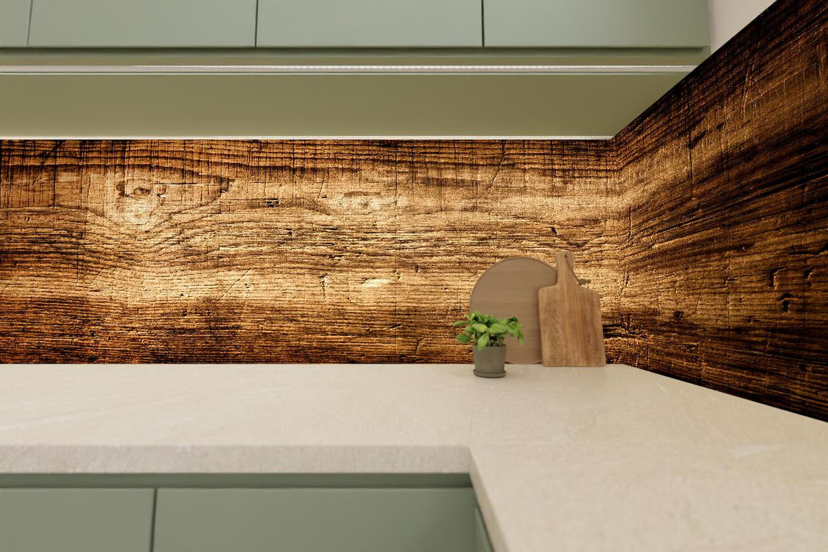 Küchenrückwand - Schönes Eichenholz