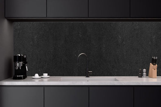 Küchenrückwand - Schwarze Granitplatte