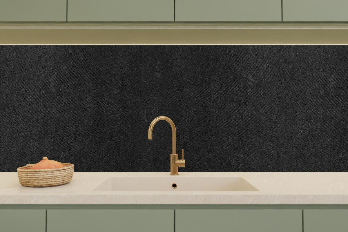 Küchenrückwand - Schwarze Granitplatte