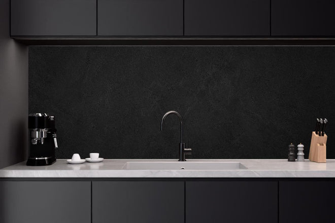 Küchenrückwand - Schwarze Marmorwand