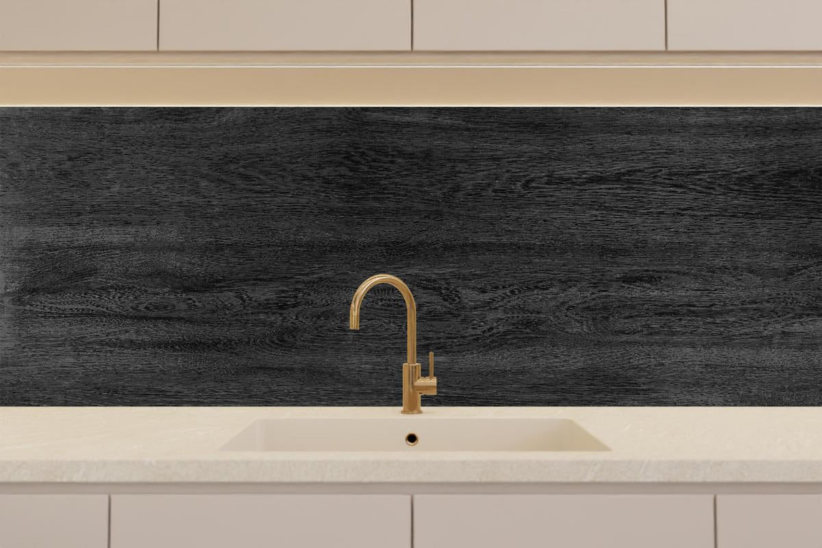 Küchenrückwand - Schwarzes Holz Hintergrund