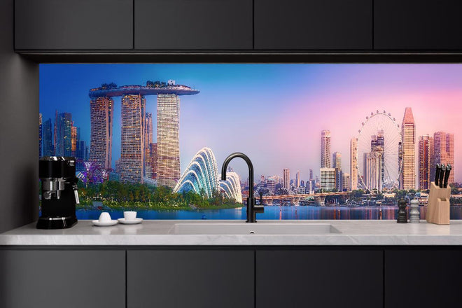 Küchenrückwand - Skyline von Singapur
