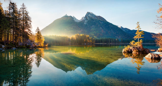Küchenrückwand - Sonnenaufgang am Hintersee