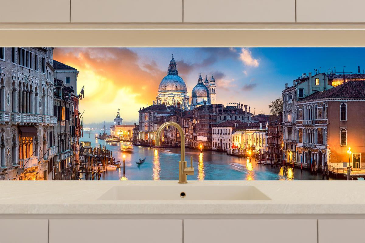 Küchenrückwand - Sonnenuntergang am Canal Grande - Venedig 2