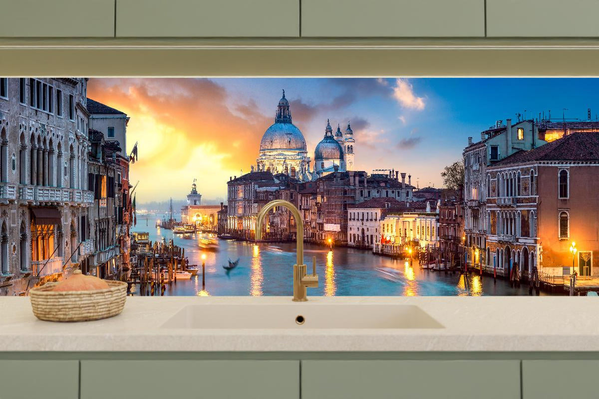 Küchenrückwand - Sonnenuntergang am Canal Grande - Venedig 2