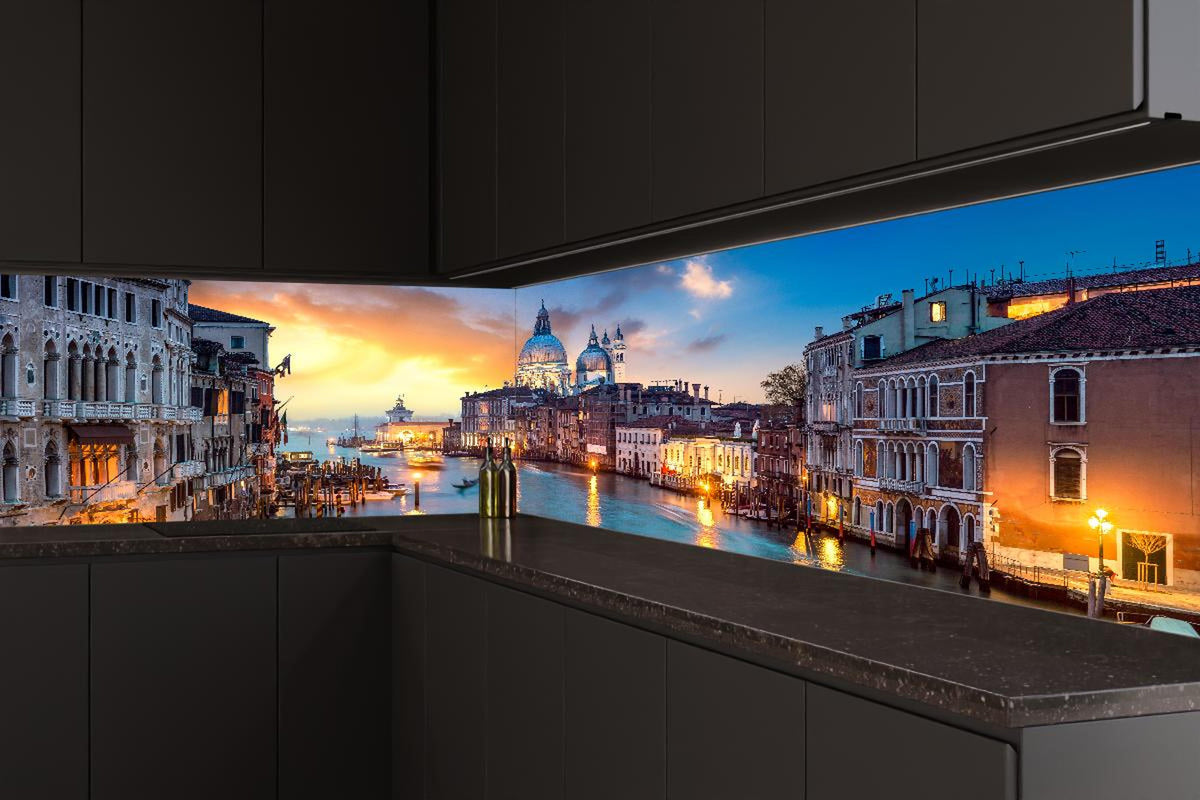 Küchenrückwand - Sonnenuntergang am Canal Grande - Venedig 2