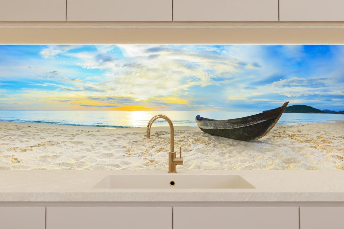 Küchenrückwand - Strand & Meer Panorama Sonnenuntergang