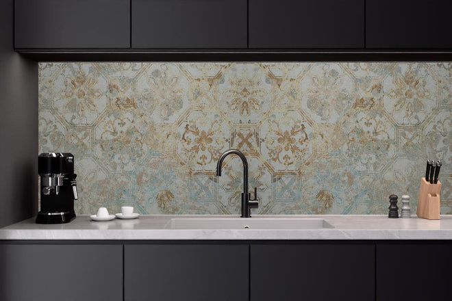 Küchenrückwand - Vintage Tapetenmuster