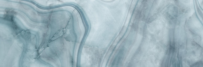 Küchenrückwand - Weiß-Grau-Blauer Marmor