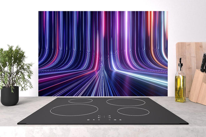 Spritzschutz - Futuristisches Neon Design