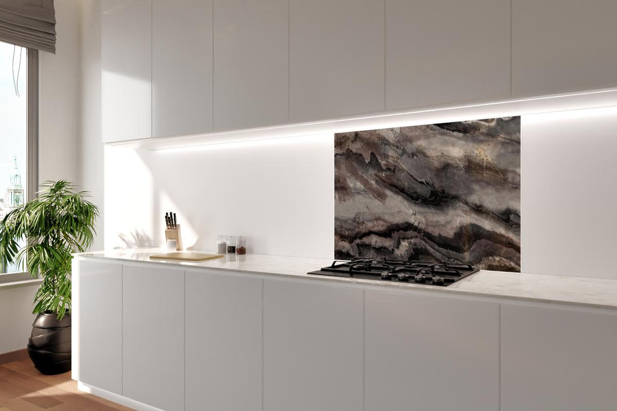 Spritzschutz - Holz-Marmor Textur