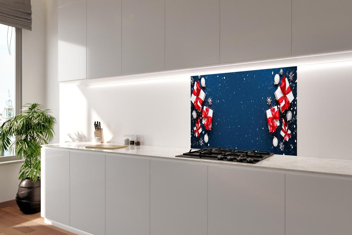 Spritzschutz - Winterdekoration als Banner